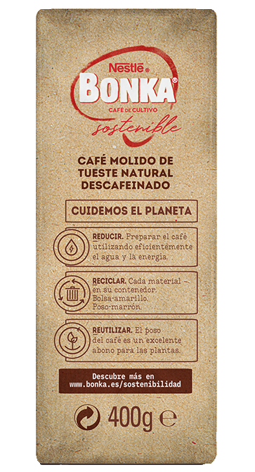 Café Bonka Molido Descafeinado Lateral